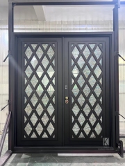 Double iron front door with Arc top
