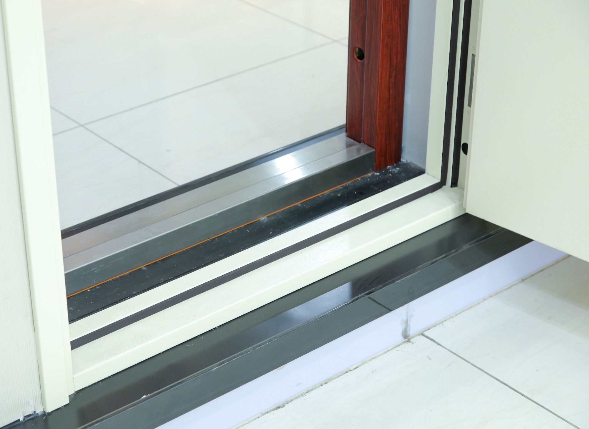 Acoustic 42dB flush metal door rubber sealed STC42 soundproof steel door