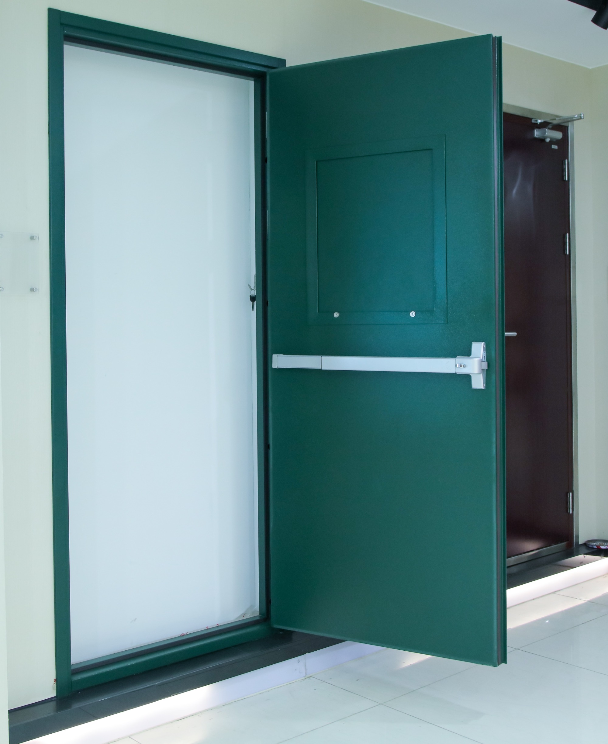 fire rated steel door with panic bar and trim ul listed 2 hours fireproof door,Fireproof door