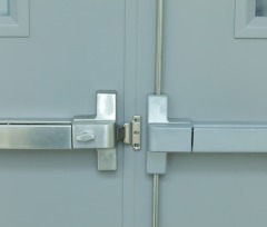 Single&Double fire rated steel door with panic bar and trim UL listed 120 Minutes fireproof door