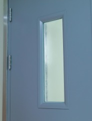Fire rated exit door steel double fireproof door with panci bar & trim
