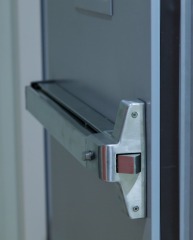 Fire rated exit door steel double fireproof door with panci bar & trim