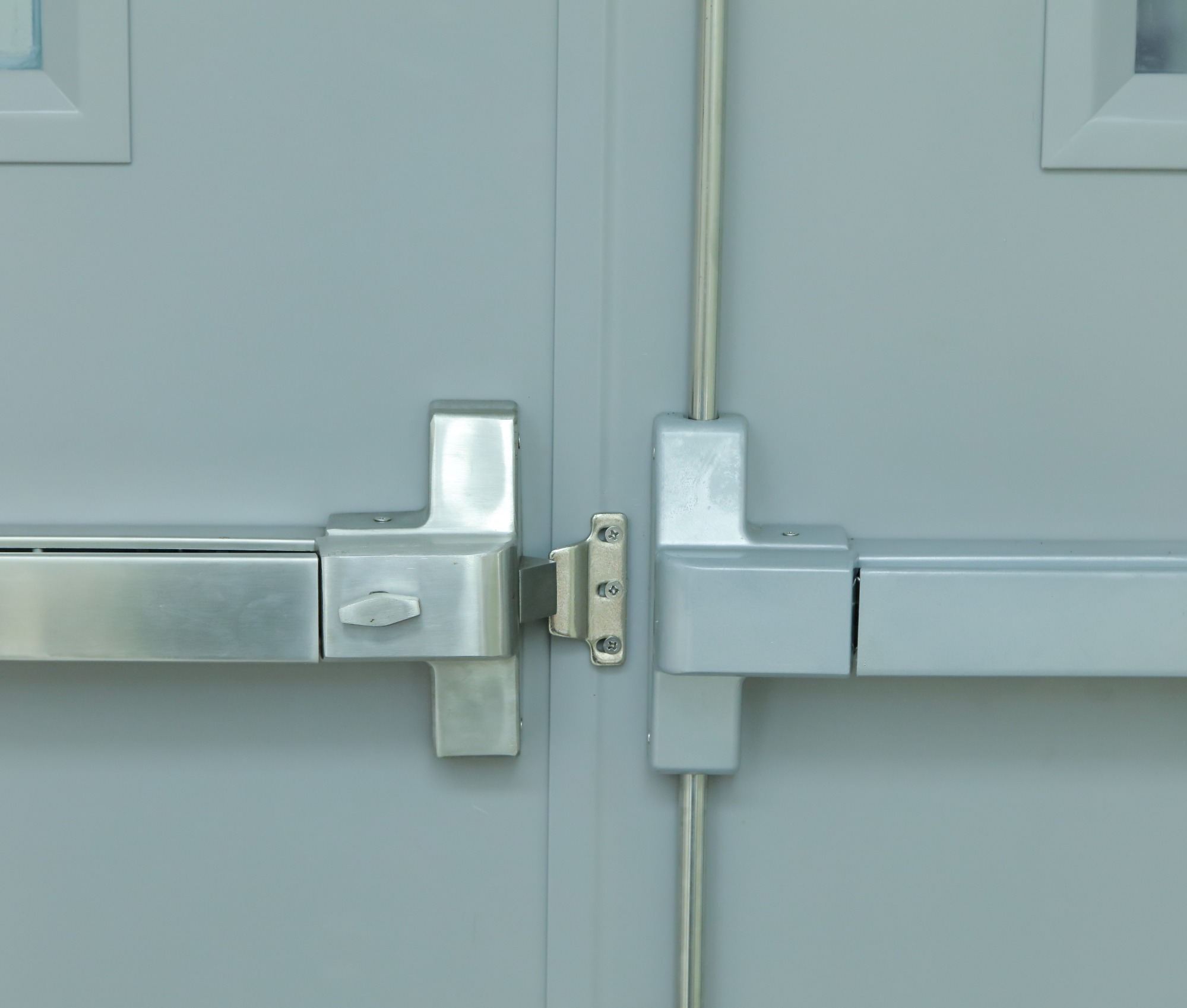 Fire rated exit door steel double fireproof door with panci bar & trim