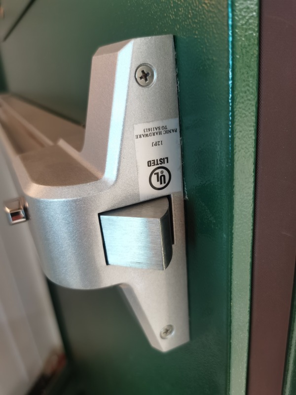 UL Certificated fire rated steel door with panic bar and trim 120 Minutes fireproof door