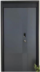 Modern American Luxury Black House Exterior Security Stainless Steel Front Entry Doors With Smart Lock