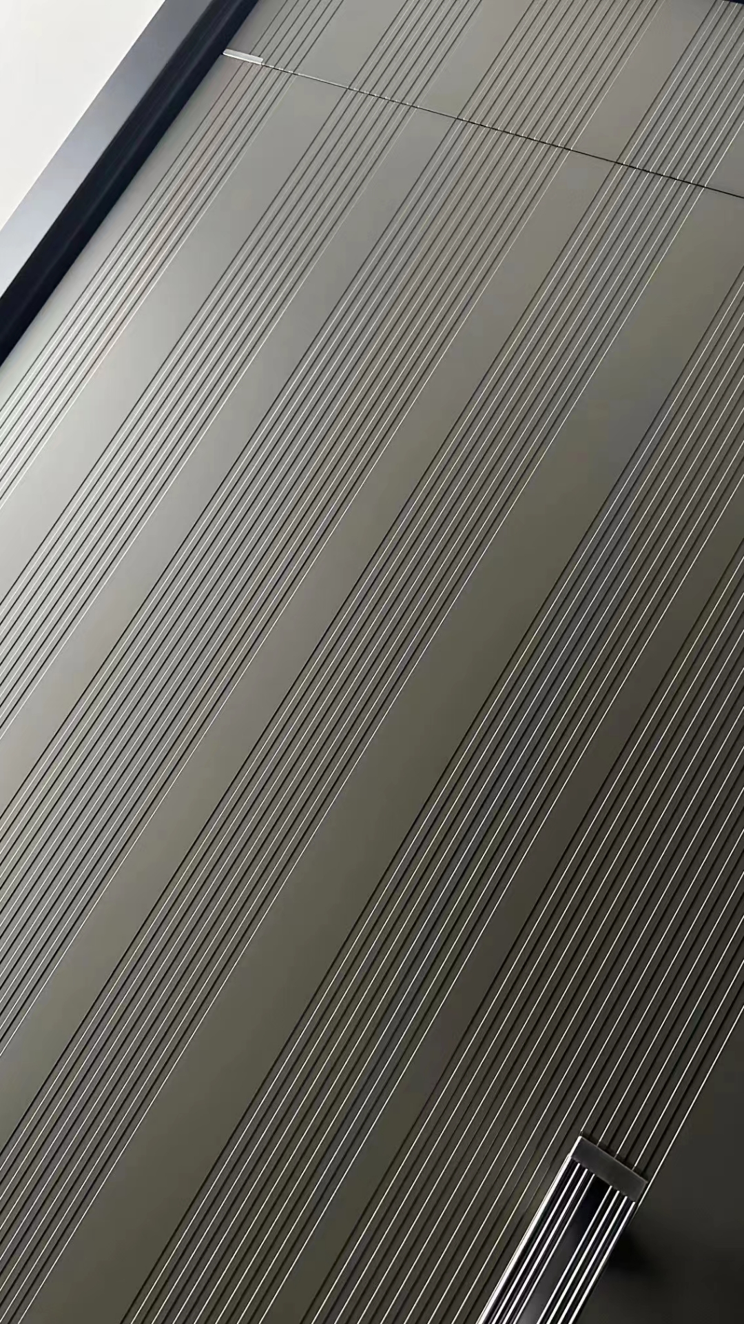 Modern Luxury Front door House Exterior Steel Front Entry Doors With golden insert plate and Smart Lock