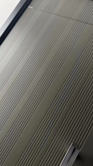 Modern Luxury Front door House Exterior Steel Front Entry Doors With golden insert plate and Smart Lock