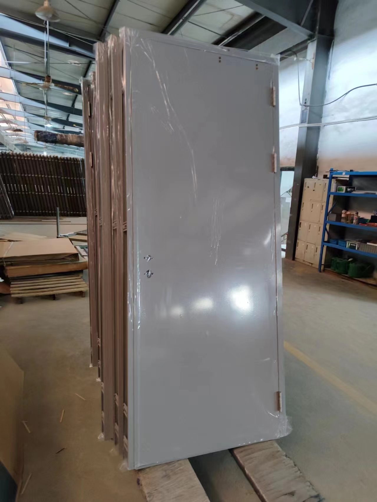 Hospital Project Certificated Emergency Fire Exit Fireproof Door Steel Resisting Fire Rated Door With Vision Panel