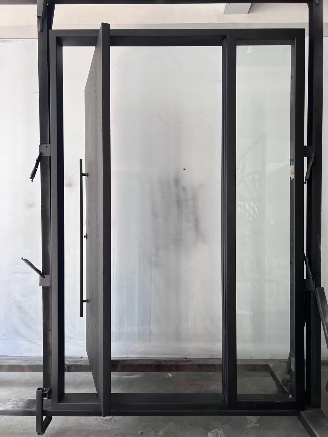 Pivot door,wrought iron door