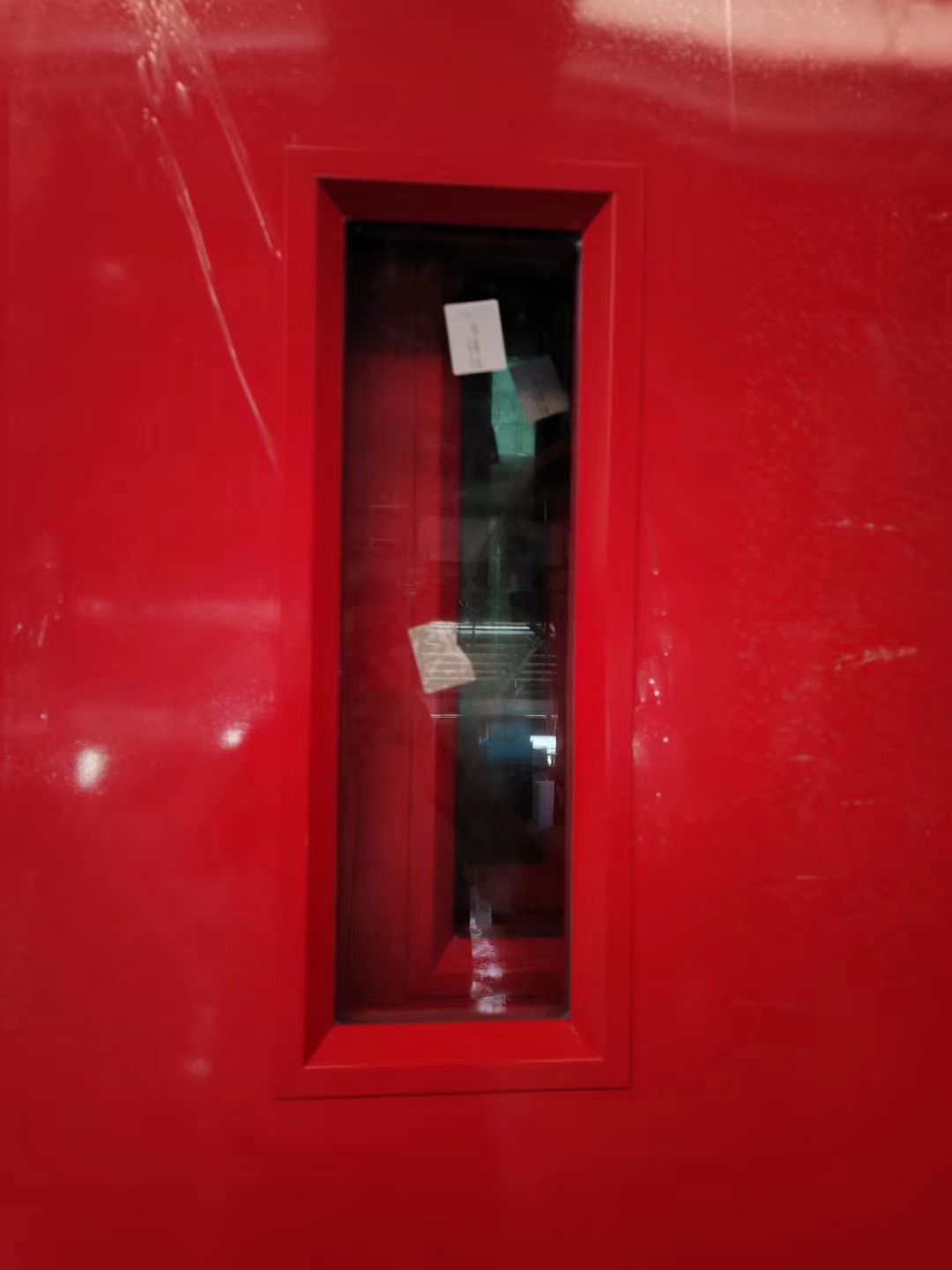 custom anti-fire steel door with fireproof glass insert