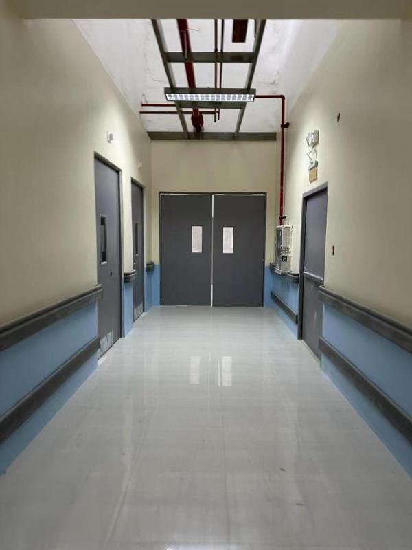 Swing both inward&outward steel door with floor hinge