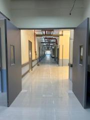 Swing both inward&outward steel door with floor hinge