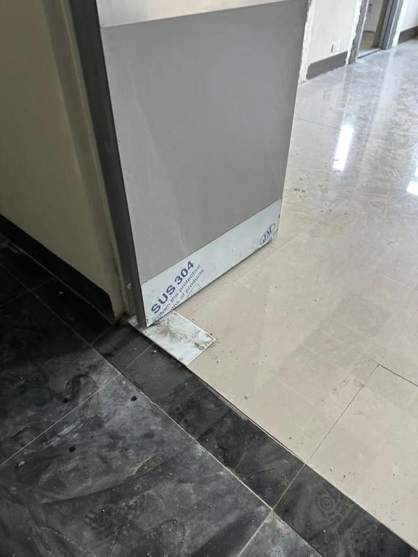 Swing both inward&outward steel door with floor hinge