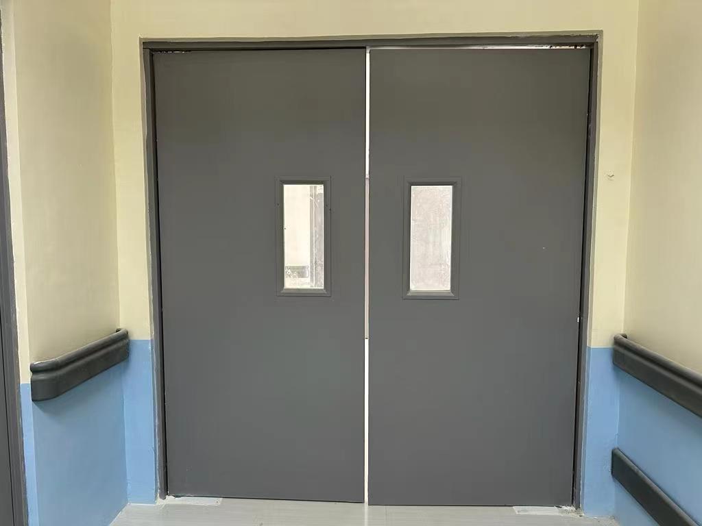 Swing both inward&outward steel door with floor hinge,Fireproof door