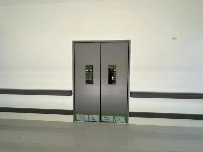 Swing both inward&outward steel door with floor hinge