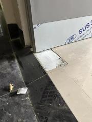 Swing both inward&outward steel door with floor hinge