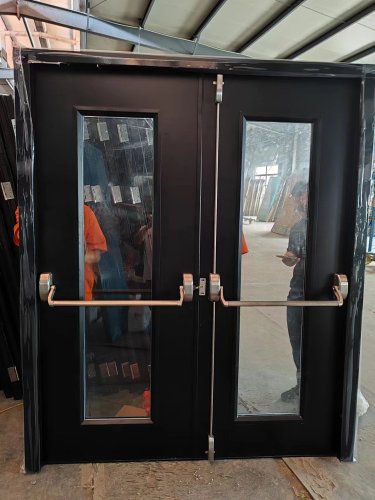 American Standard Emergency Double Steel Fire Rated Door With UL Panic Bar
