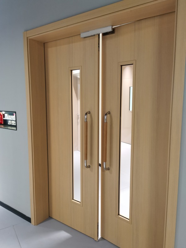Commercial Automatic Double Swing open steel door for hospital