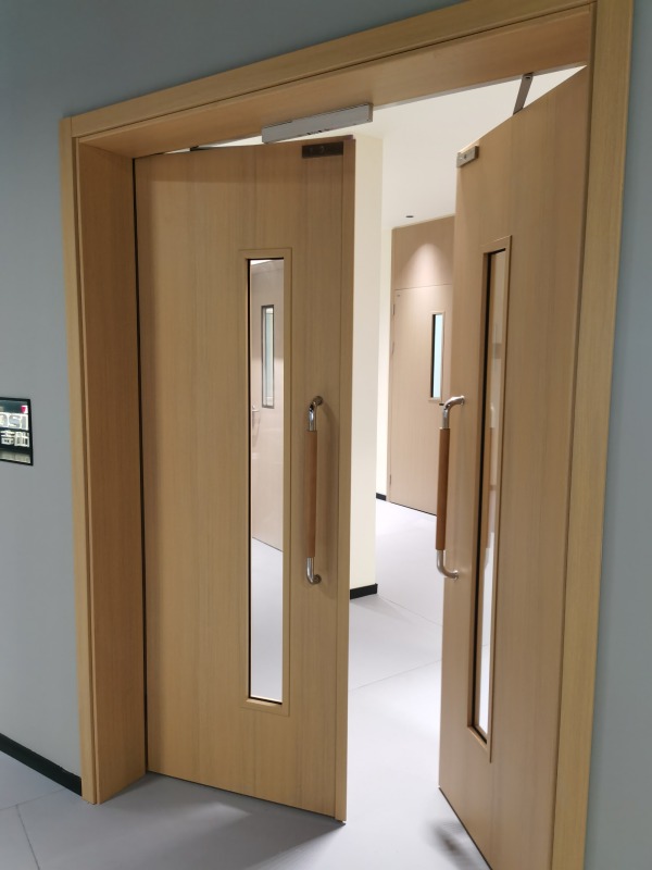 Commercial Automatic Double Swing open steel door for hospital