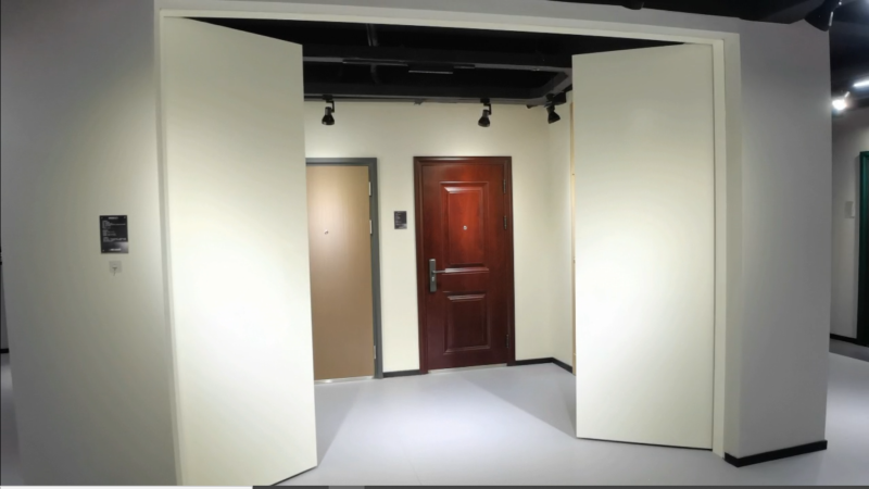 Automatic Folding Fire Rated Steel Doors Oversize Fireproof Metal Foldable Doors