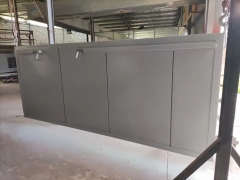 UL 120 Minutes oversize fire rated steel door with pedestrian door inserted