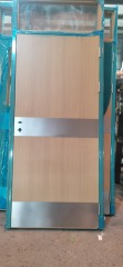 Fire resistant steel door with S.S kick plate and armored plate for commercial