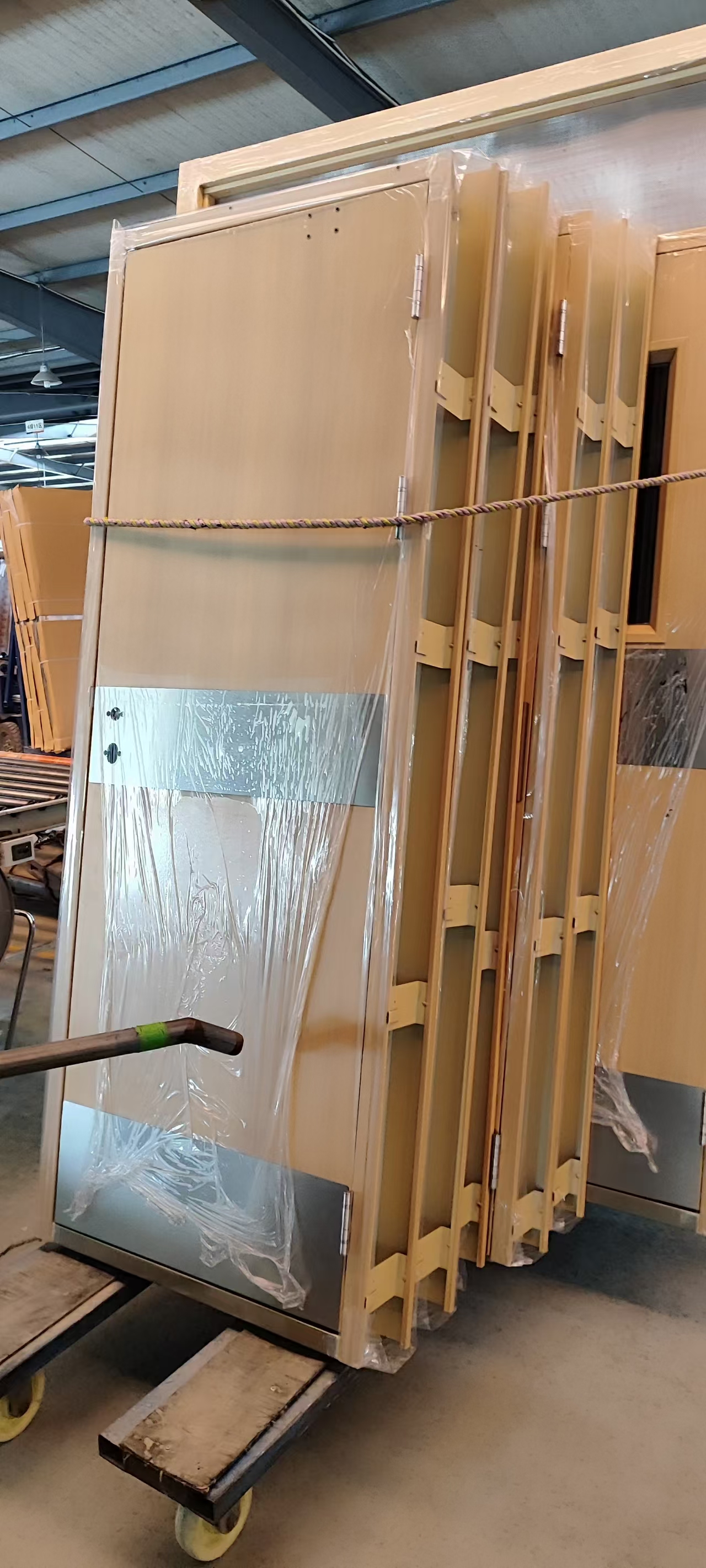 Fire resistant steel door with S.S kick plate and armored plate for commercial