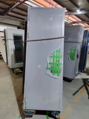 Knock down metal frame together with door panel for better container loading volumn