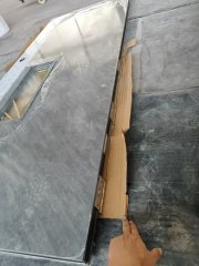 Rock board style UL fire rated steel doors with KD frame and mirror S.S plate & kick plate