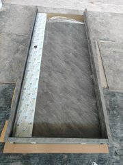 Rock look surface UL fire rated steel doors with KD frame and mirror S.S plate & kick plate