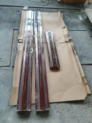 Wooden look UL fireproof steel doors with knock down metal frame with S.S side plate & kick plate