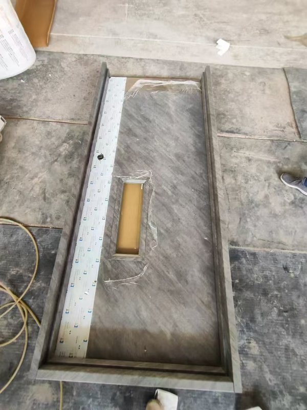 Rock board style UL fire rated steel doors with KD frame and mirror S.S plate & kick plate