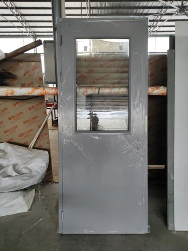 Hot selling high quality UL fire rated steel door with glass insert fire glass door