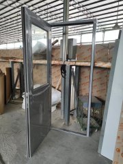 Hot selling high quality UL fire rated steel door with glass insert fire glass door