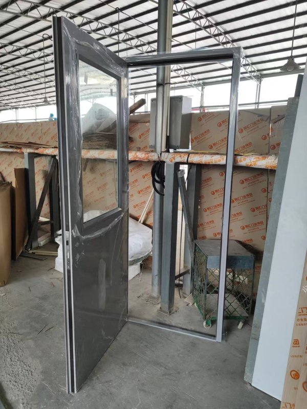 Hot selling high quality UL fire rated steel door with glass insert fire glass door