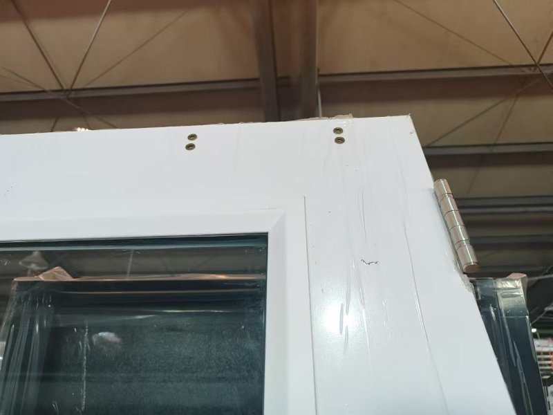 4-Lite Contemporary 80" Tall Mahogany Single Entry Fireproof Door with Insulated Fire Rated Glass