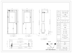 Hot selling high quality UL fire rated steel door with glass insert fire glass door