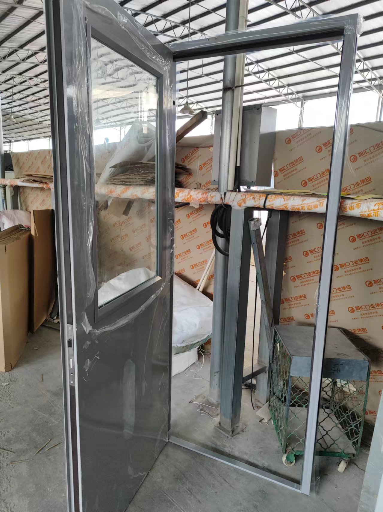 Hot selling high quality UL fire rated steel door with glass insert fire glass door