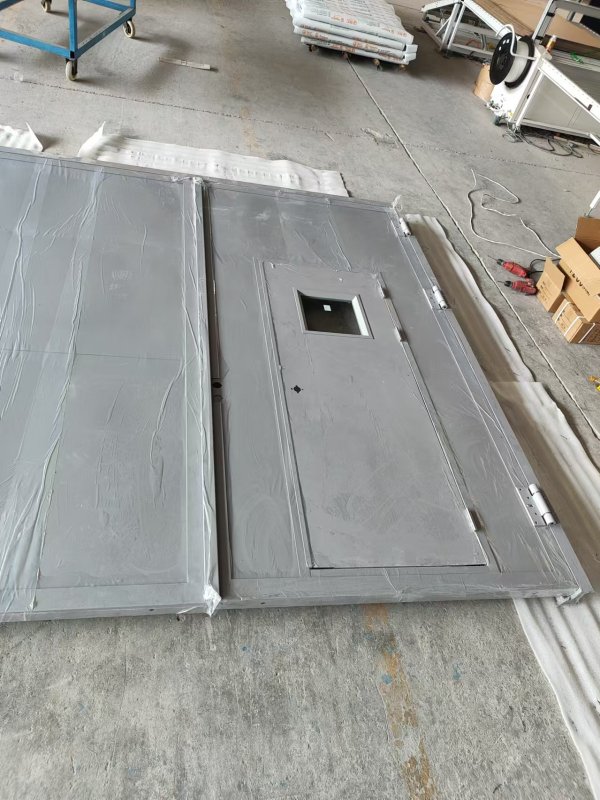 Oversized Steel Heat-Insulating Double Leaf Steel Door with Inserted Pedestrian Door