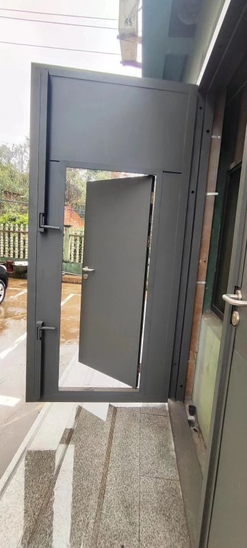 Oversized Steel Heat-Insulating Double Leaf Steel Door with Inserted Pedestrian Door