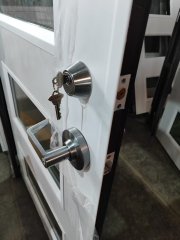 4-Lite 3'x8' Single Entry Fireproof Door with Insulated Fire Rated Glass