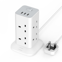 Extension Socket 8 AC outlets 3 USB ports 1 Switch with Quality Mark