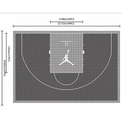 UNI - Basketball Court Tiles in Serbia