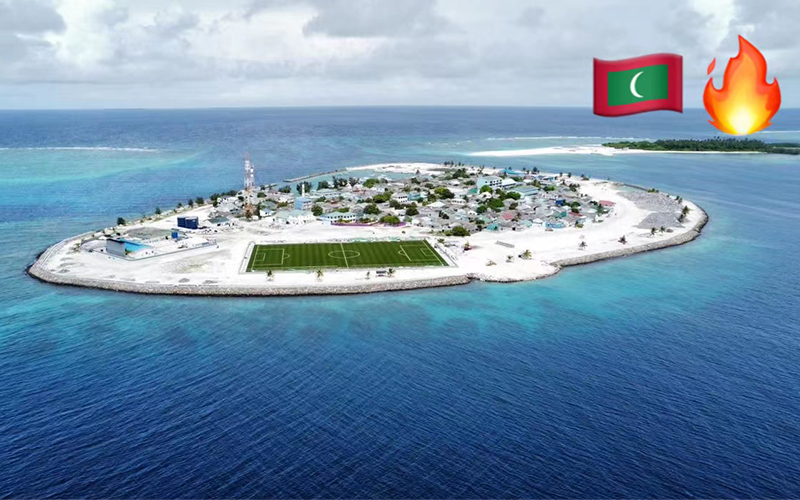 Maldives Standard 11-a-side football field project