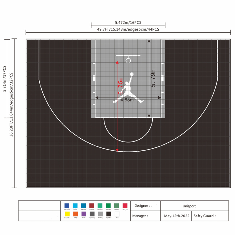 UNI - Basketball Court Tiles in Canada