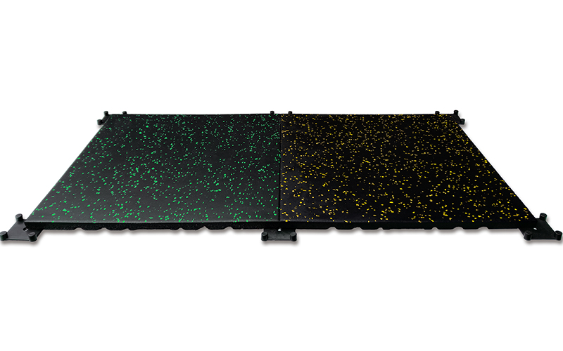 How do you secure rubber gym flooring?