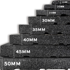 UNI - Gym Rubber Floor Mats(All Black)