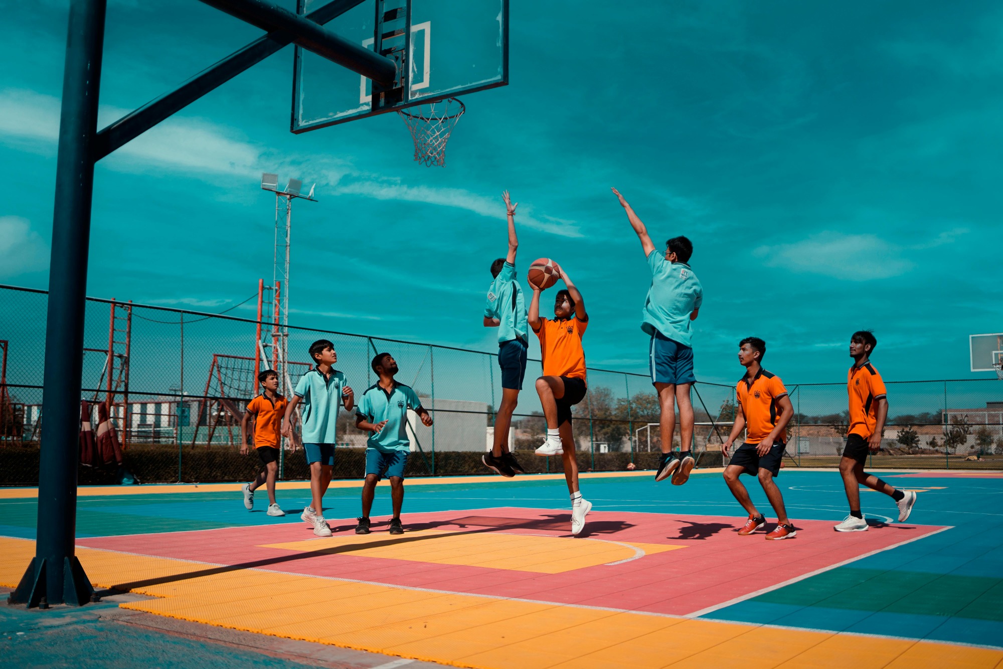 basketball court tiles