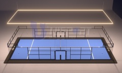 UNI - Indoor Padel Court with Linear Light