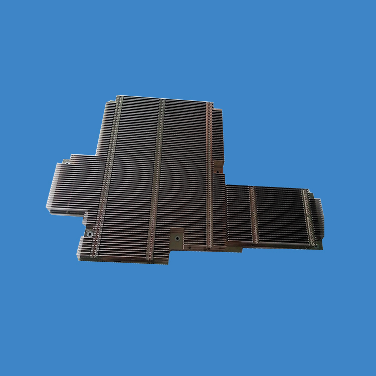 Zipper fins heatsinks for vapor chamber